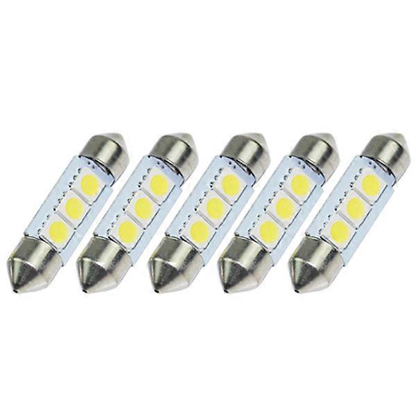 3smd Double-Ended Car Dome Lamp for Interior Illumination 5Pcs Pack