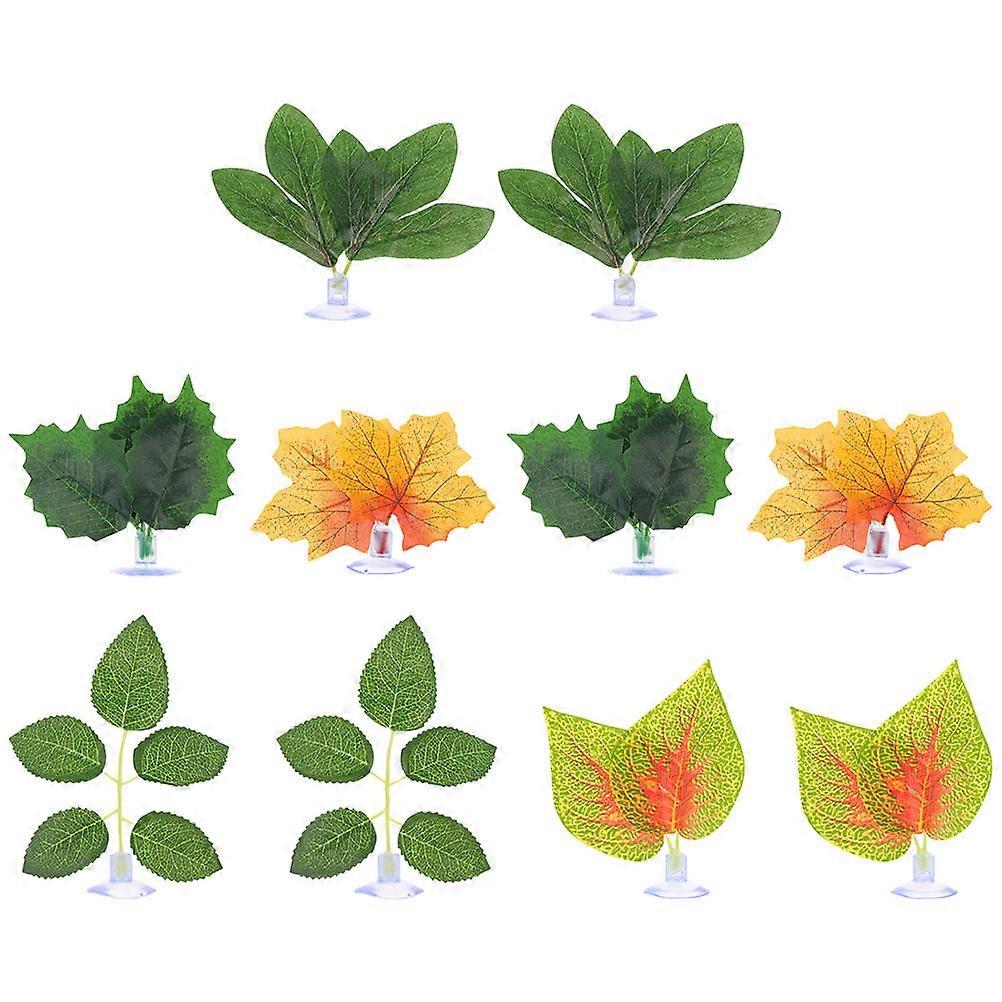 Reptile Plant 40 Pcs Plastic Plant Ornament Assorted Color Ideal For Pet Owners Hiding Spot In Reptile Habitat