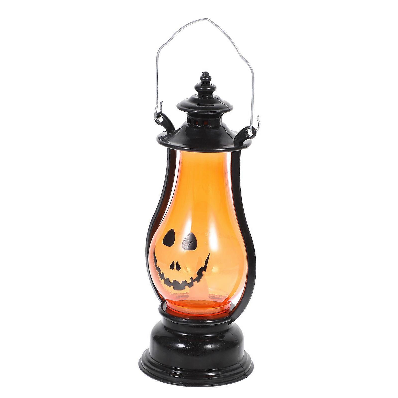 Pumpkin Lights Halloween Lantern for Indoor Decoration 2Pcs Plastic