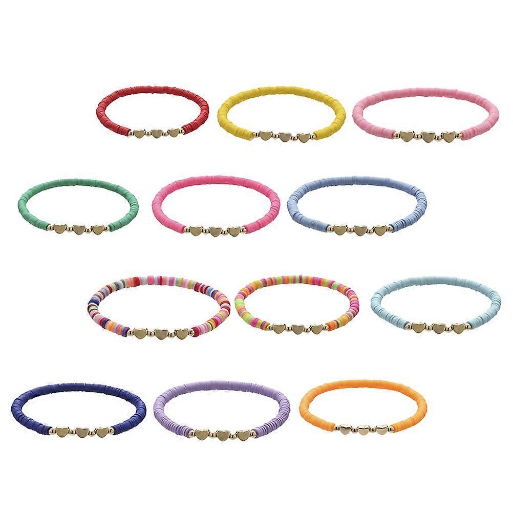 Stackable Bracelet for Women Clay Bead Bracelet Summer 24Pcs Set