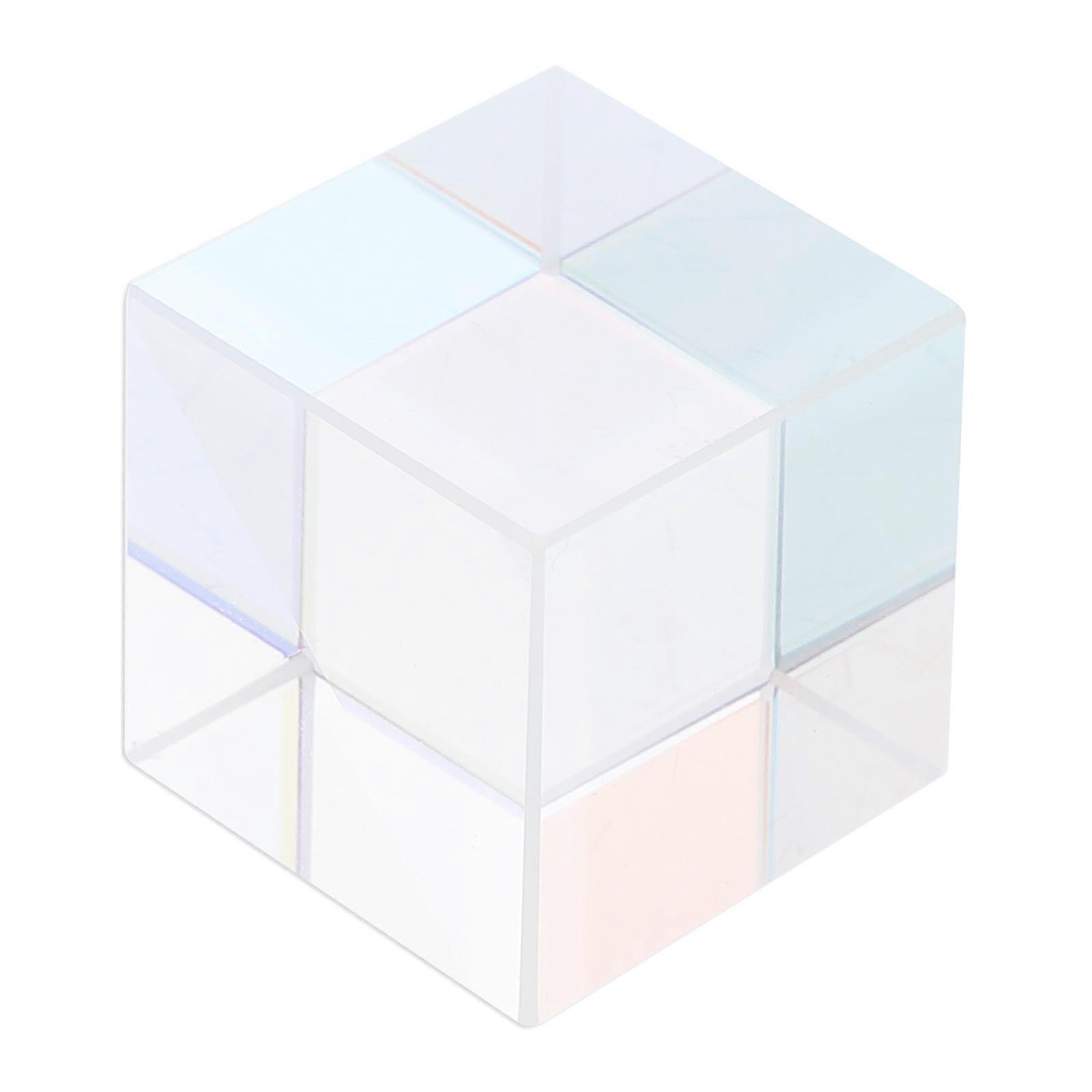 Decorative Optical Glass Square Prism for Tabletop Use 3Pcs