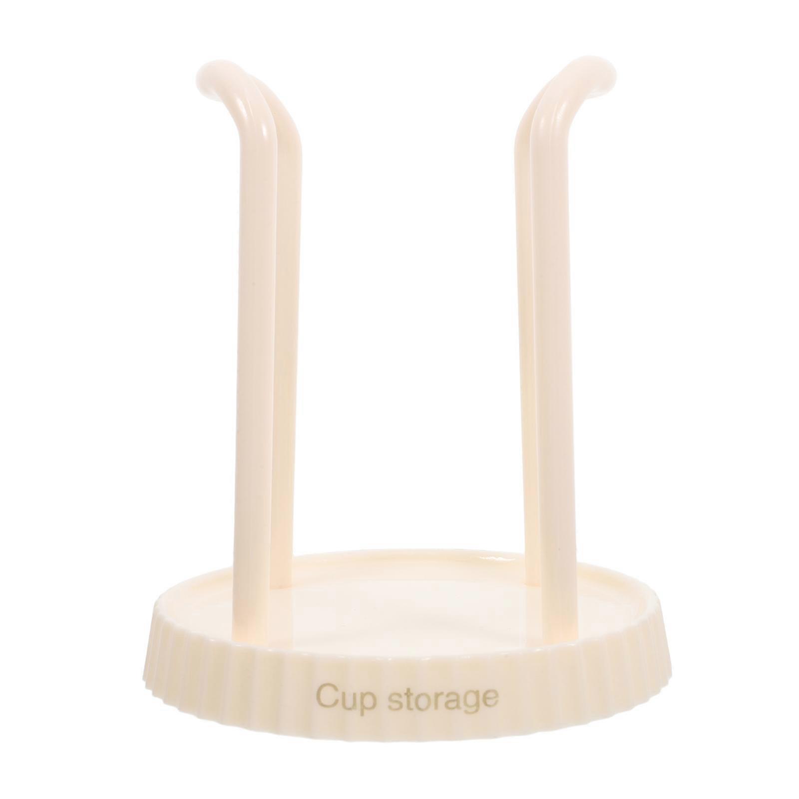 Bar Cup Organizer Coffee Mug Holder Countertop Desk Organization 5.3×4.3×4.3in Beige 1Pack