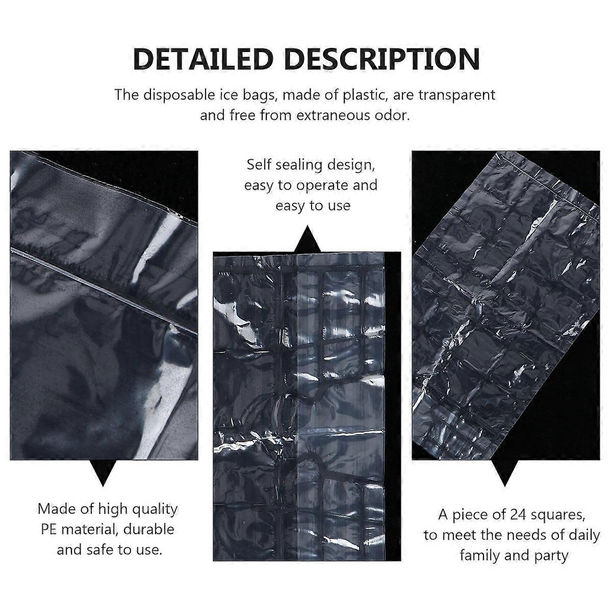 Homemade Ice Maker Self-Sealing Bags 20Pcs Lightweight And Space Saving For General Users And Outdoor Events