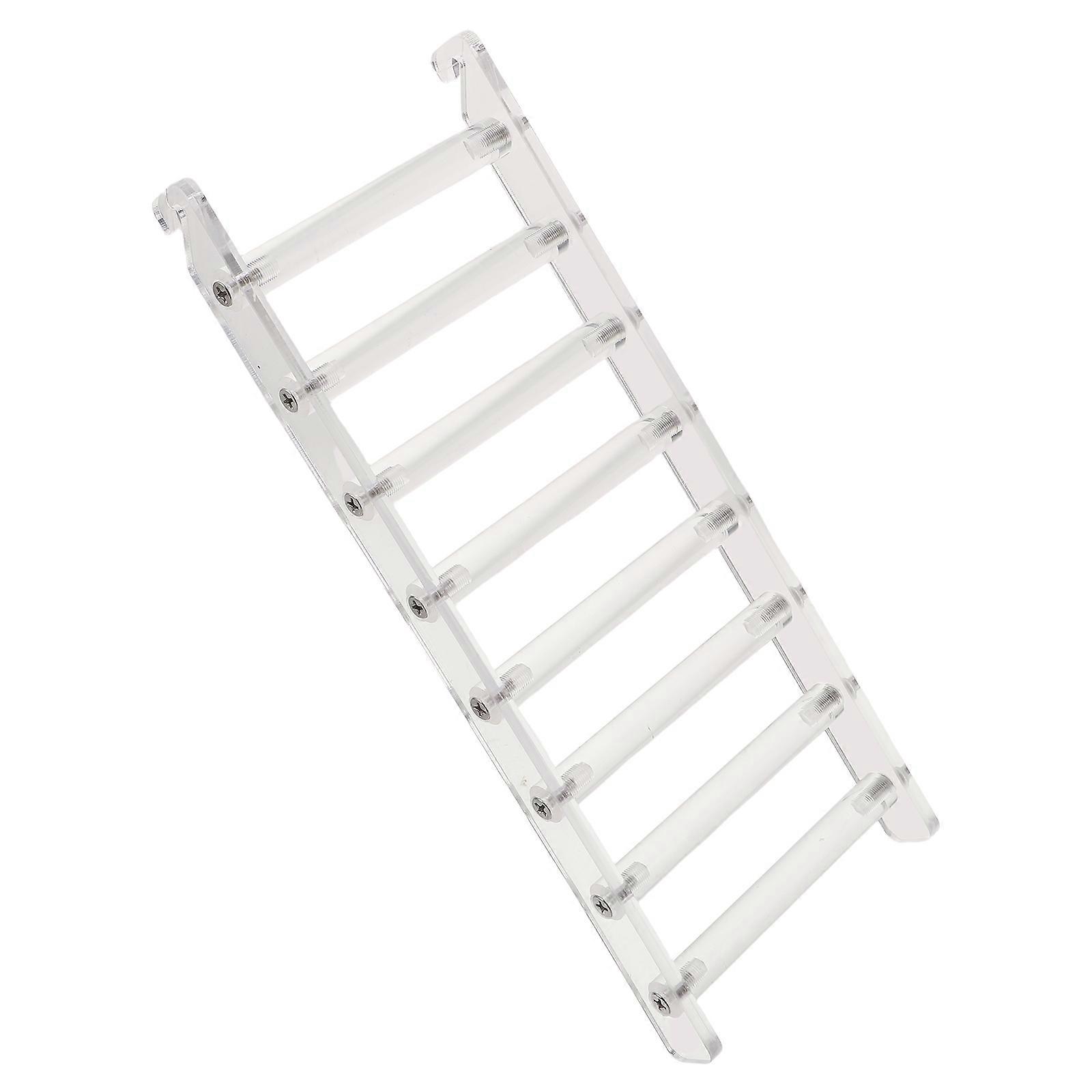 Acrylic Bird Climbing Step Ladder Parrot Toy 3Pcs for Cage Installation