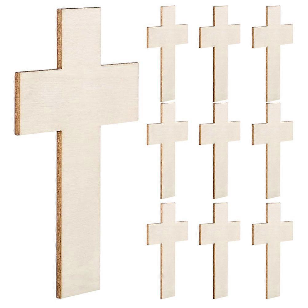 Wooden Cross Shaped for Crafts DIY Art Material 40Pcs Set