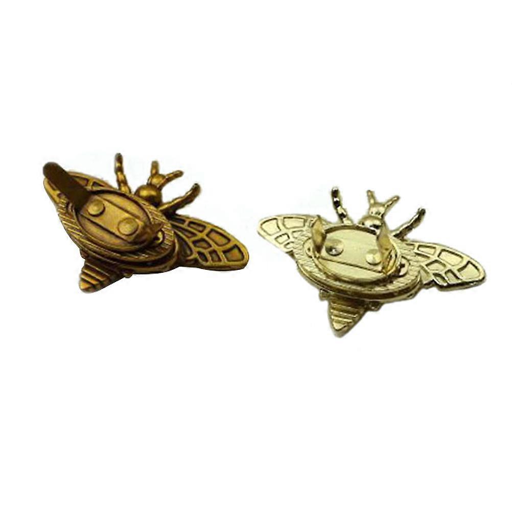Gold Bee Bag Lock for Decorative Box Use 2Pcs Durable Locks