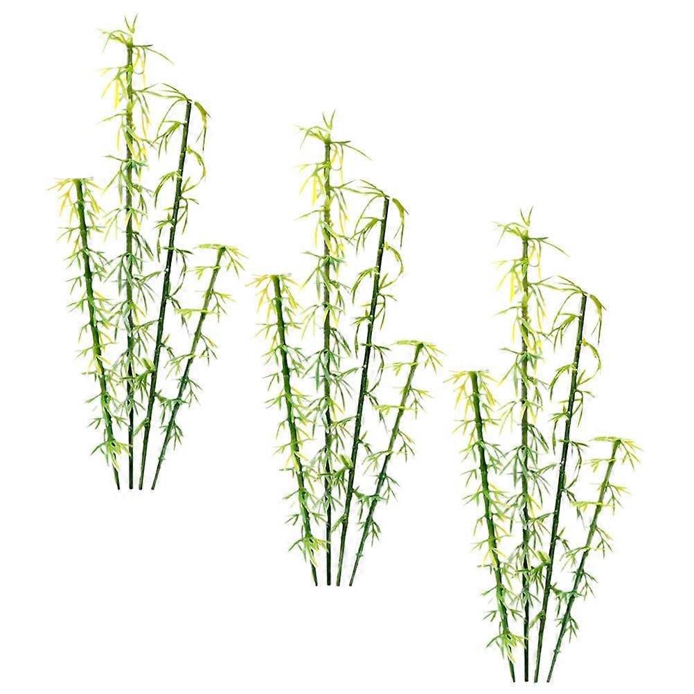 Artificial Bamboo Trees 48 Pcs Micro-landscape Bamboo Trees Decoration Perfect For Train Track Model And Architectural Models