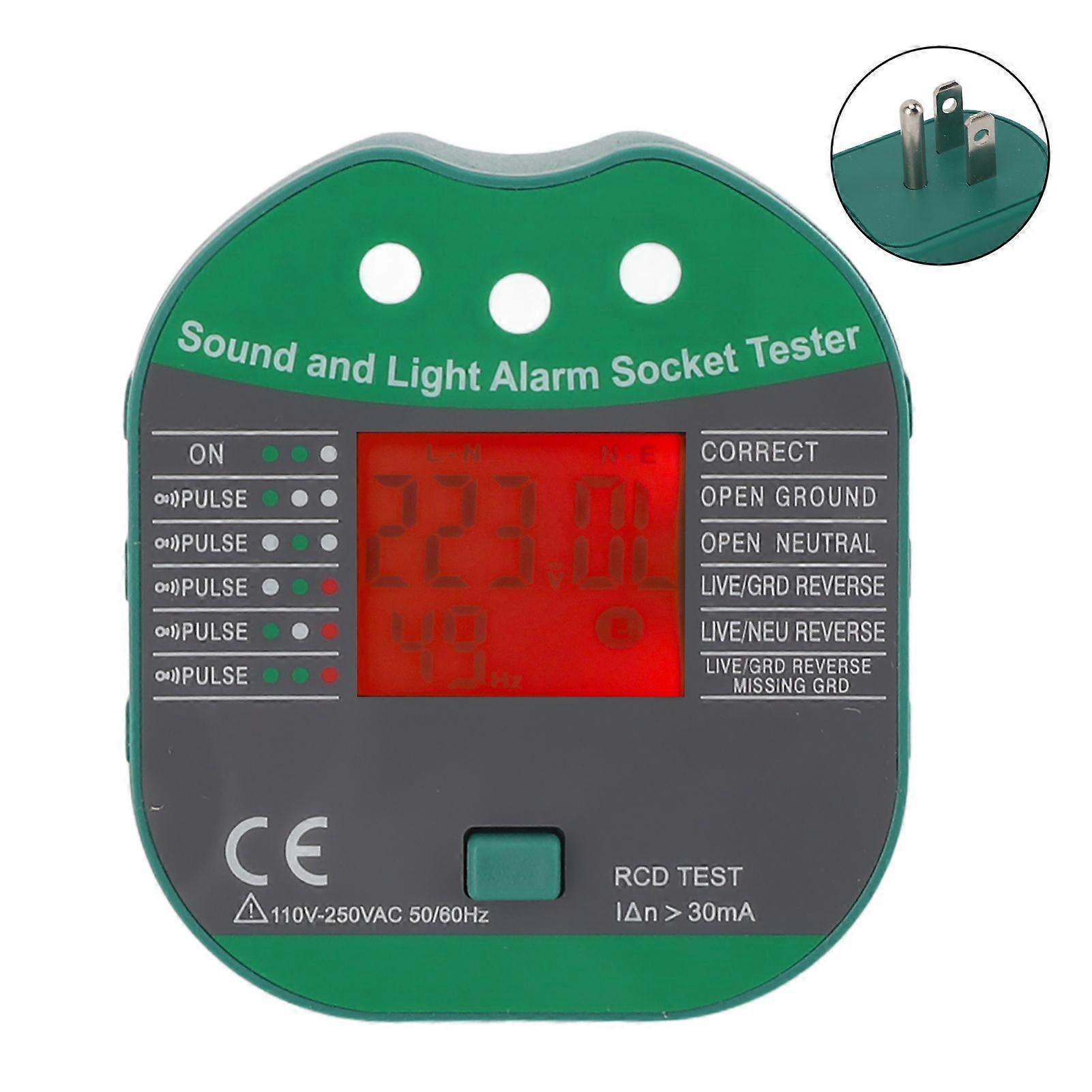 High quality  Self-checking digital display buzzer socket tester-professional