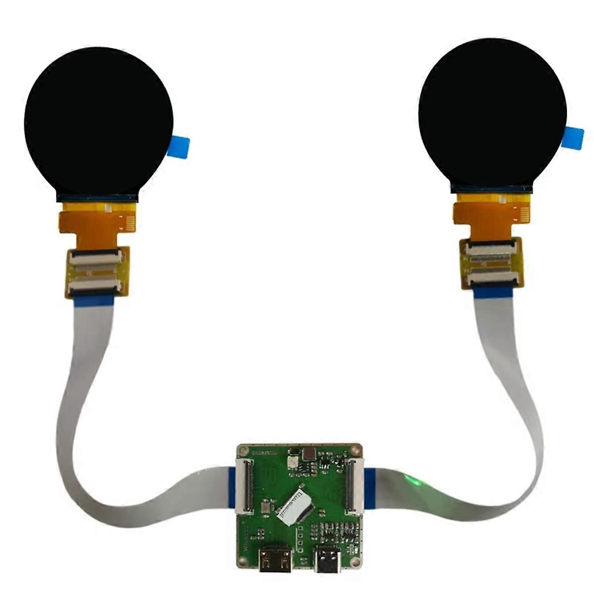 Tela redonda de 2,1 polegadas Tela IPS dupla 480x480 Módulo LCD circular duplo Casa inteligente SPI RGB Interfa