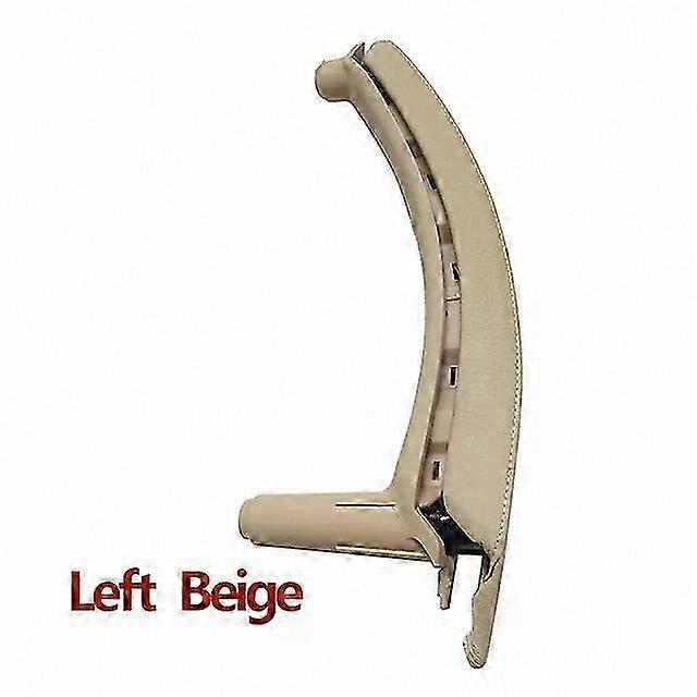 Leather-Covered Interior Door Handle Set for Passenger Side Left and Right - Compatible with X5 X6 E70 E71 E72 2007-2013 Models