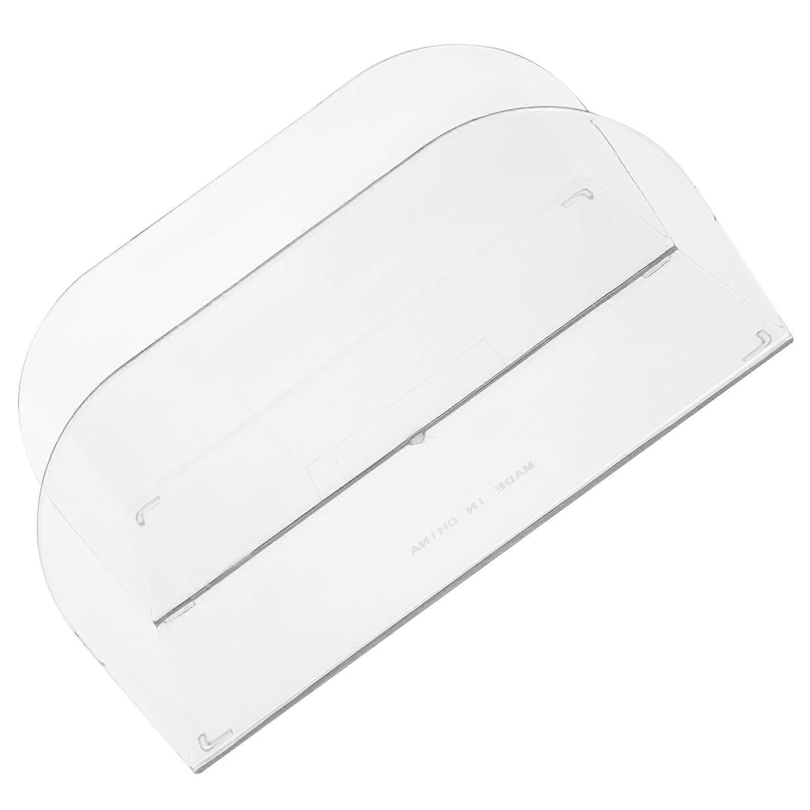 Plastic Transparent Bookend for Desktop Use 3Pcs Book Holder Stand