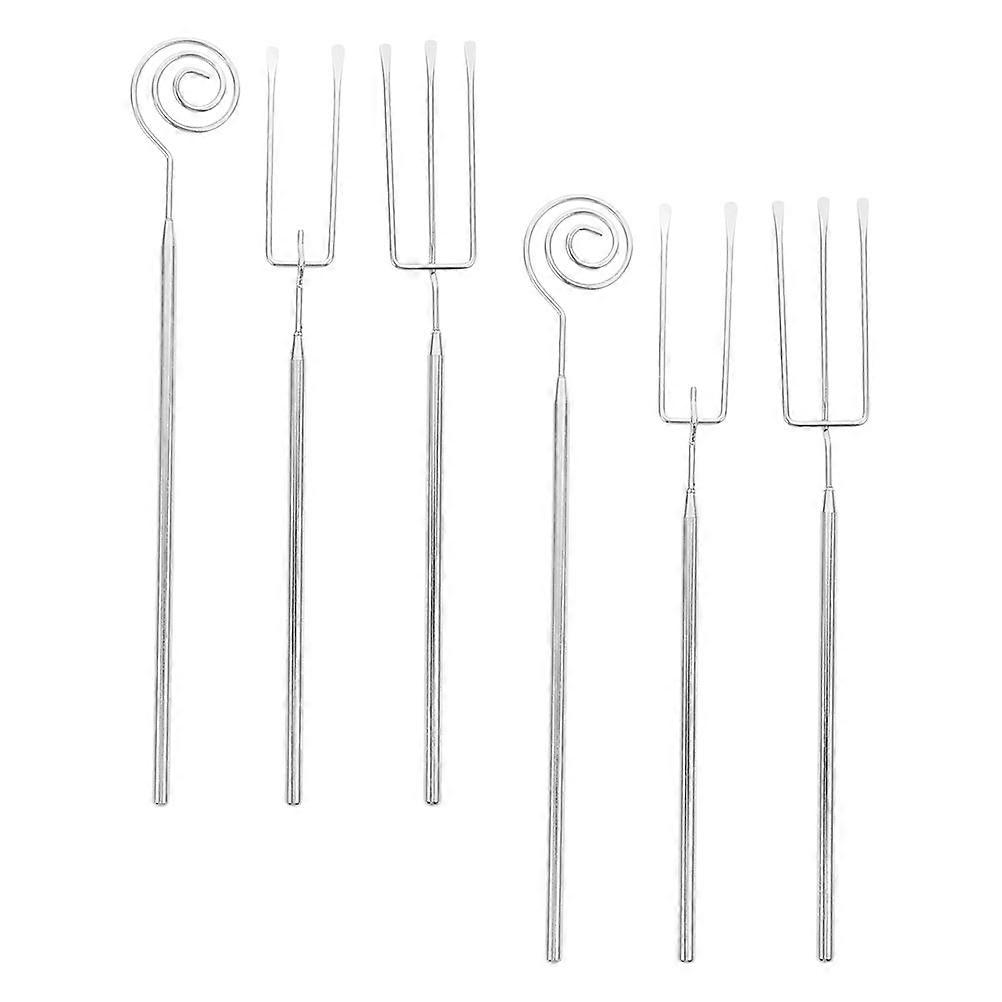 Long Handle Stainless Steel Fondue Forks Set For BBQ And Chocolate Dipping 24Pcs Sleek Design Perfect For Family Gatherings