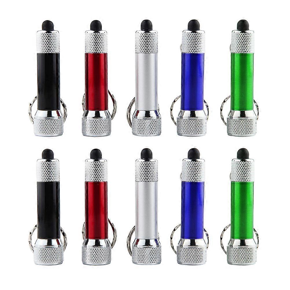 LED Torch Keychain for Emergency Lighting 10Pcs Random Colors