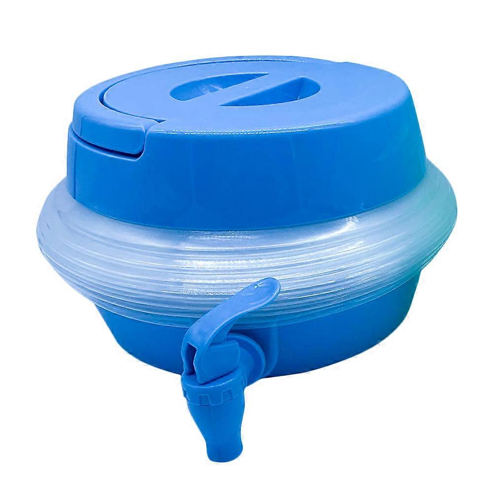 3Sets Folding Drink Dispenser with Spigot for Outdoor Use Blue