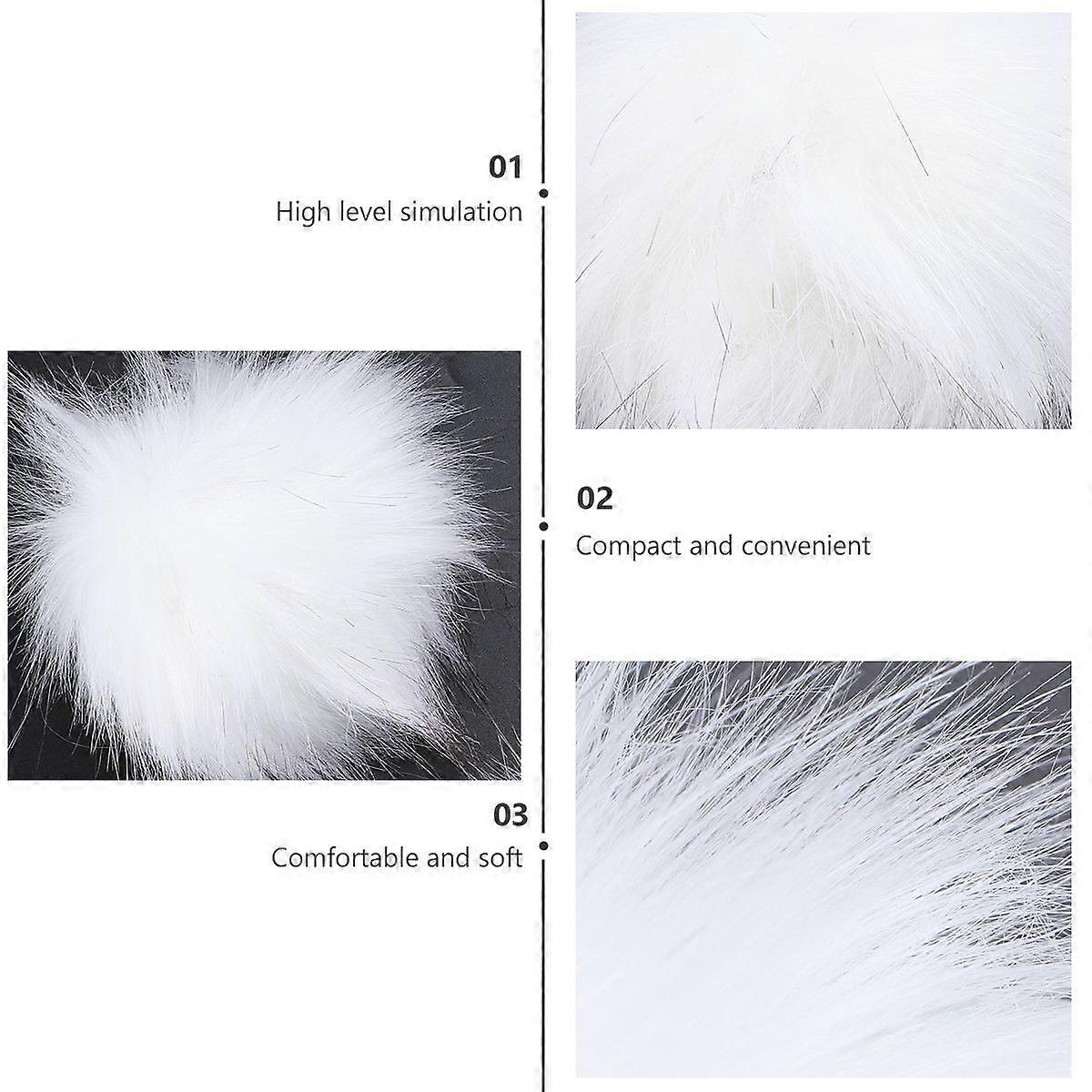 Hat Accessories Artificial Fuzzy Ball for Decoration 4Pcs Pack