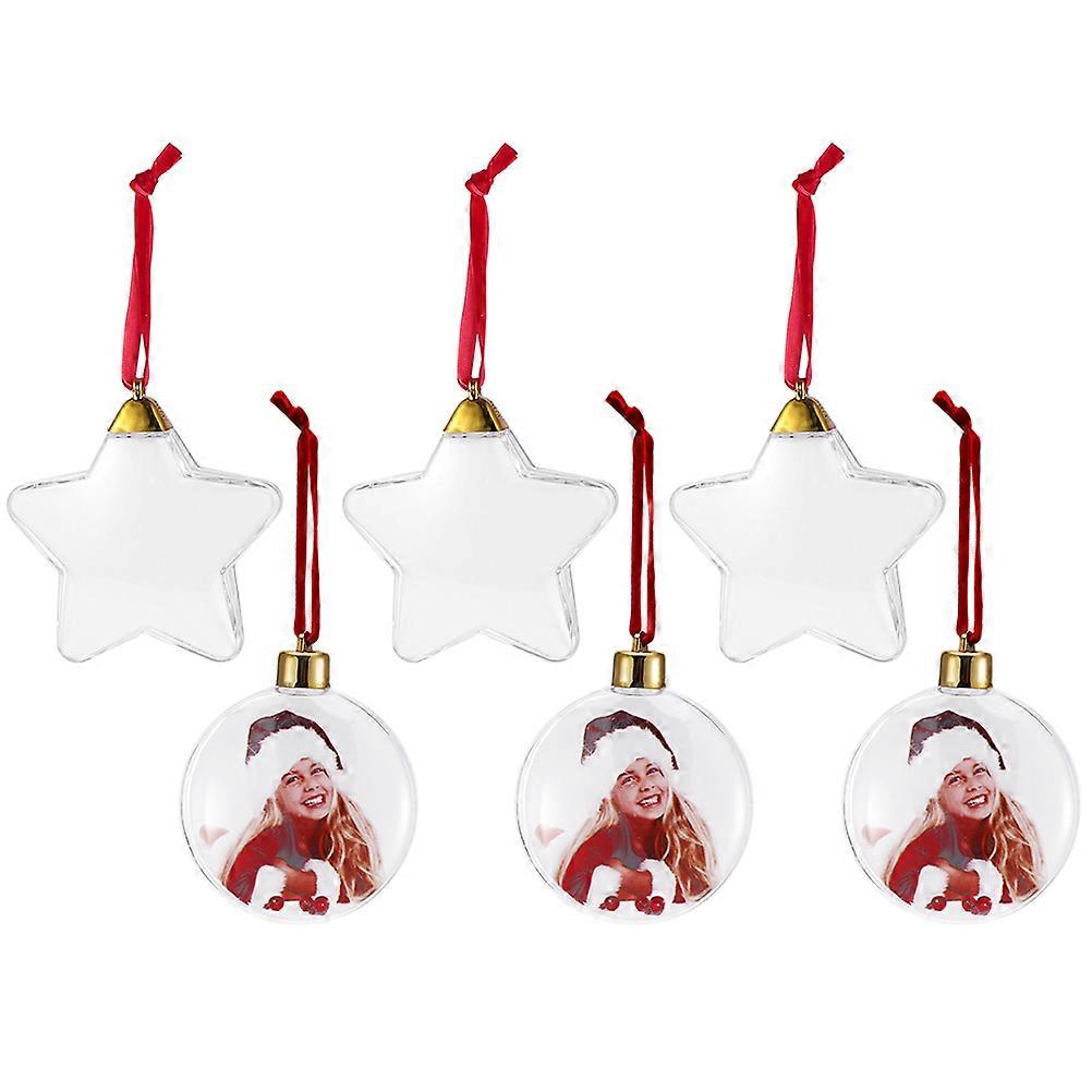 DIY Photo Frame Christmas Ornaments for Decorating 12Pcs Xmas Pendant Set
