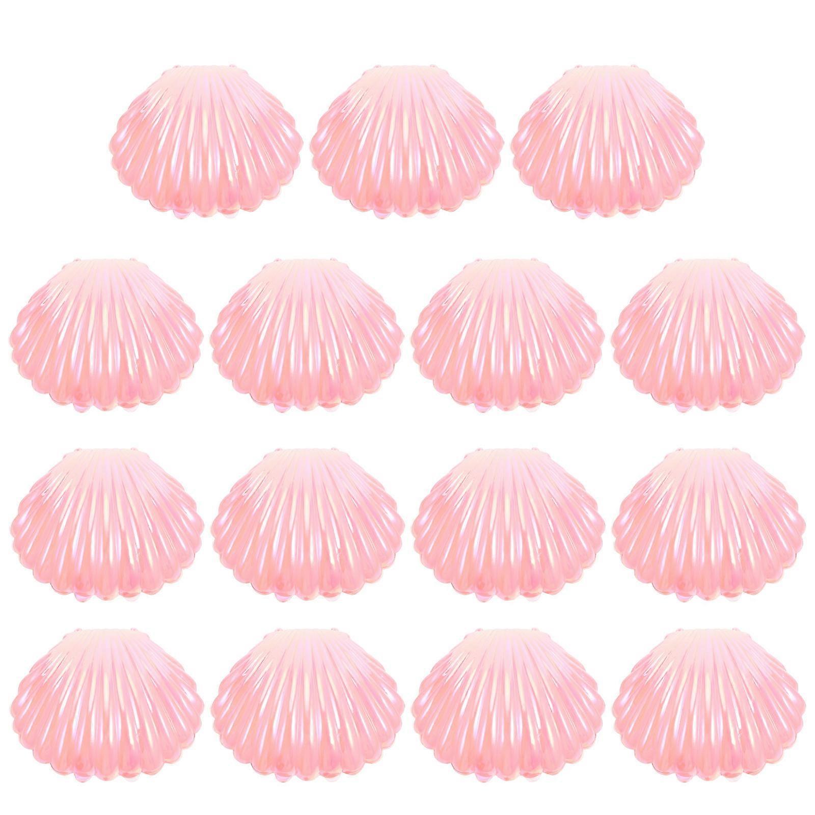 Pink Shell Candy Boxes Plastic Decorative Treat Boxes 15Pcs