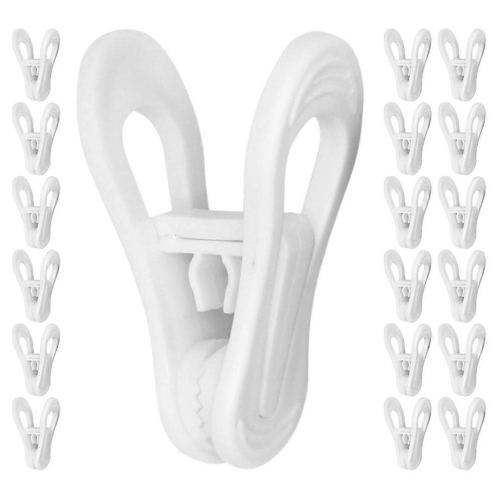 Plastic Hanger Clips for Clothes Use with 60Pcs Large White Clips