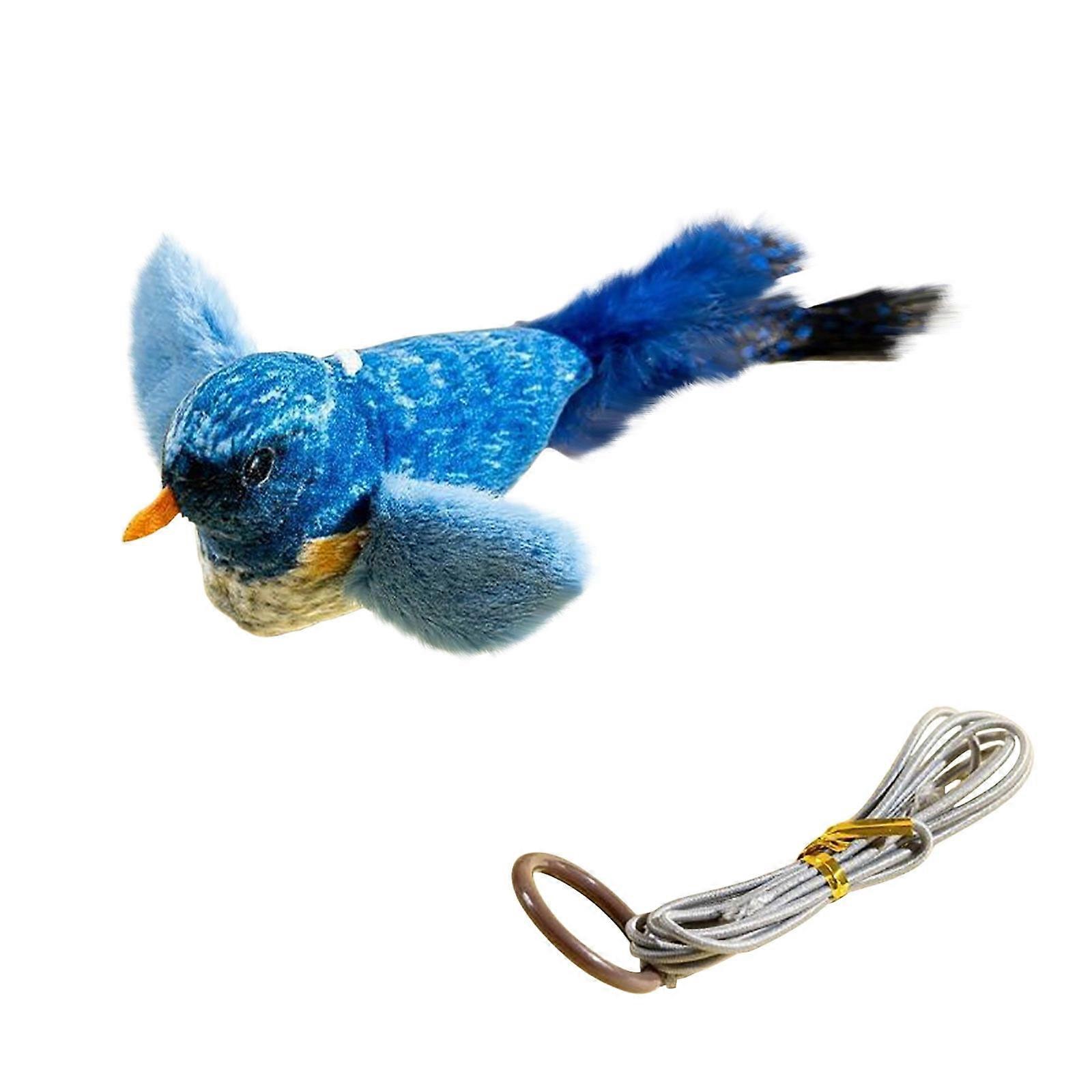 Interactive Chirping Bird Cat Toy, Flapping Wings & Simulated Sounds for Cat Exercise, Kicker for Self Play, Relieve Boredom