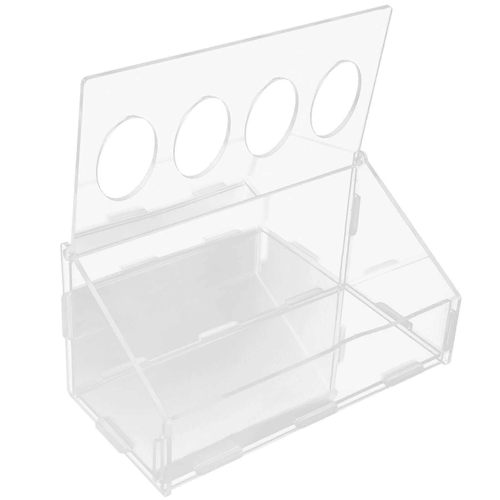 Transparent Acrylic Chicken Feeder for Bird Feeding Trough