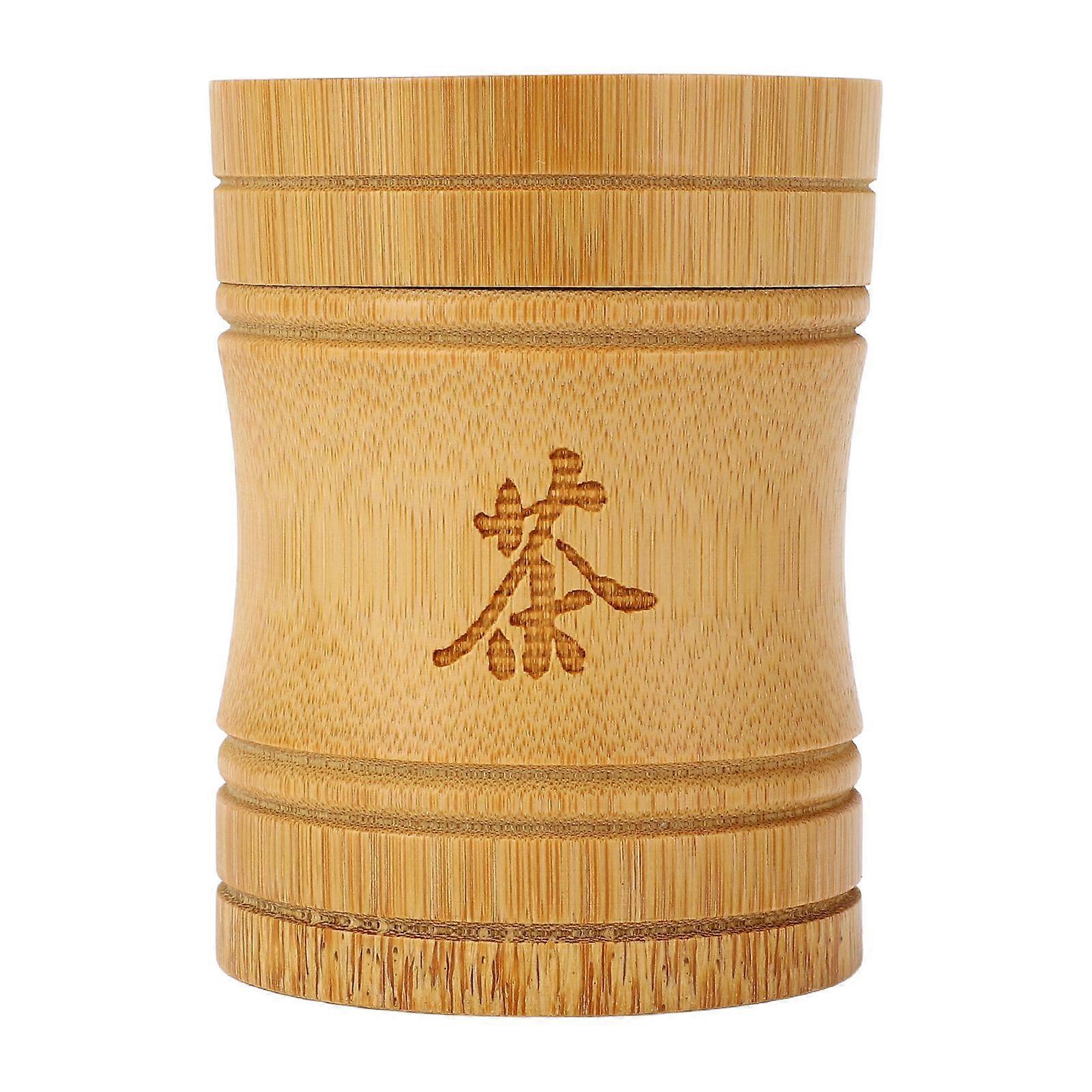 Portable Lightweight Bamboo Tea Jar Storage Holder Container Box