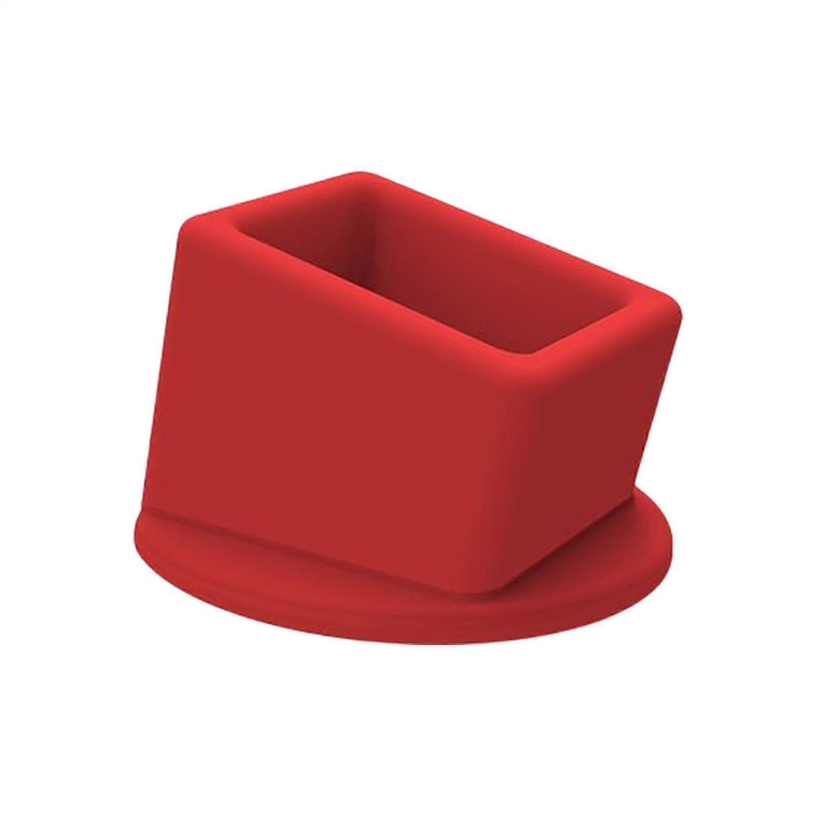 Car Seat Belt Buckle Holder Silicone Buckle Guard Rear Seat Belt Receptacle Stabilizer Red For Easy Access