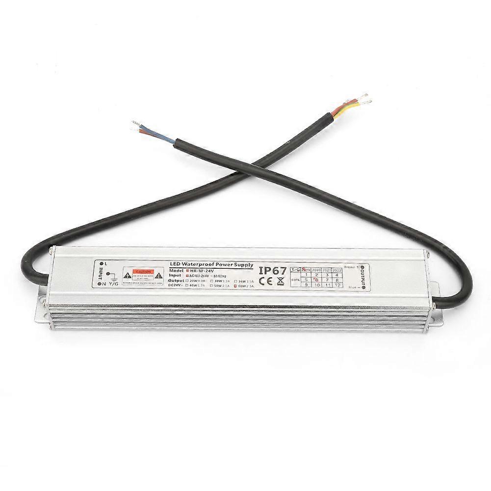 IP67 Waterproof Aluminum Shell LED Power Supply Driver Transformer Output 24V 60W 2.5A