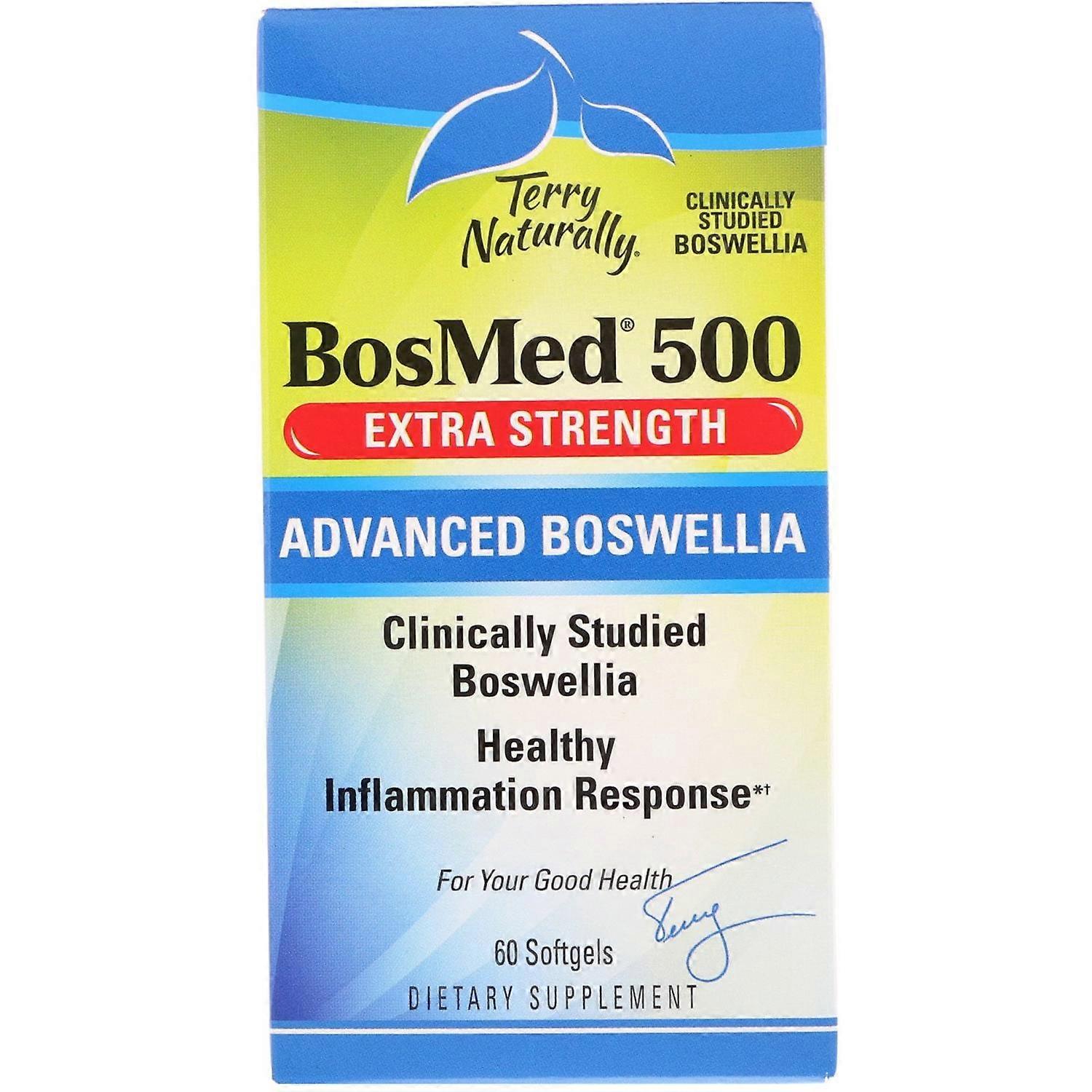 テリーナチュラル、ボスメッド500、エクストラストレングス、アドバンストボスウェリア、500 mg、60ソフト