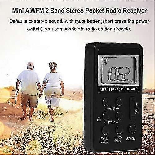 Am/fm Pocket Radio, Portable Digital Tuning Stereo Walkman Radio With Rechargeable Battery, Lcd Display And Earphone, Mini Personal Radio For Walk/jog