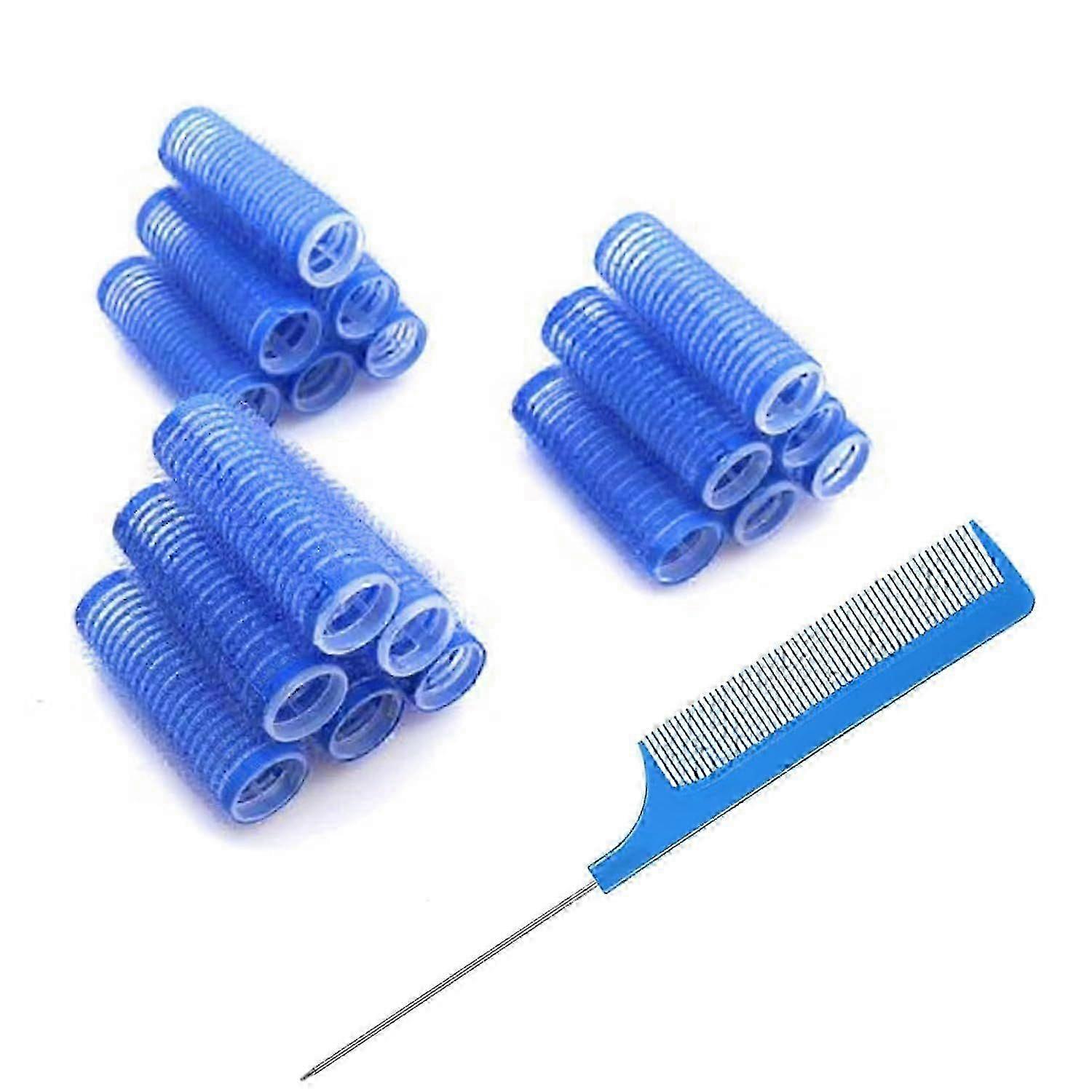 18 stk selvgrep små hårkrøller varmefri rullehår curlers pro salong