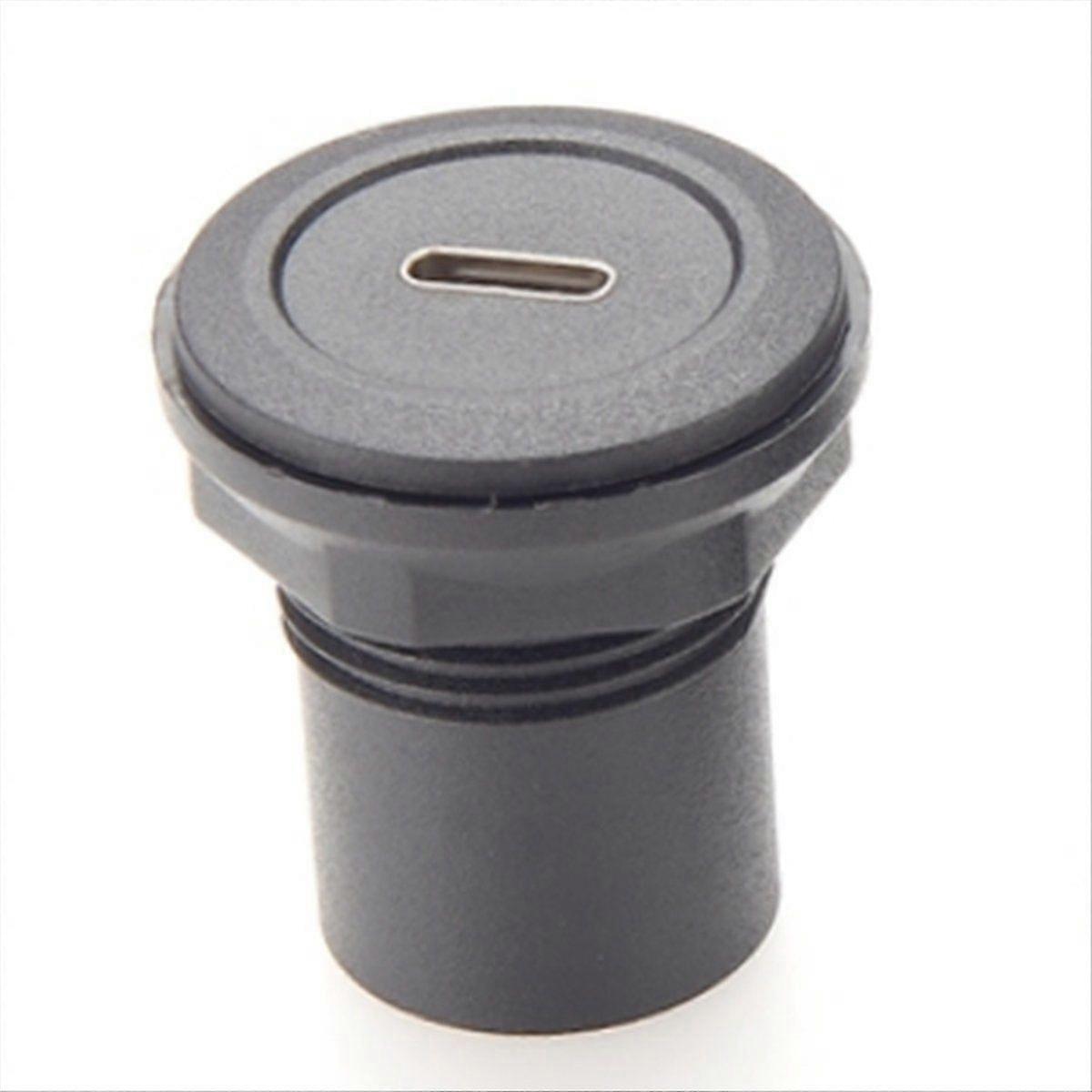 22mm USB Connector USB C Jack to USB C Jack Round Panel Mount Adapter