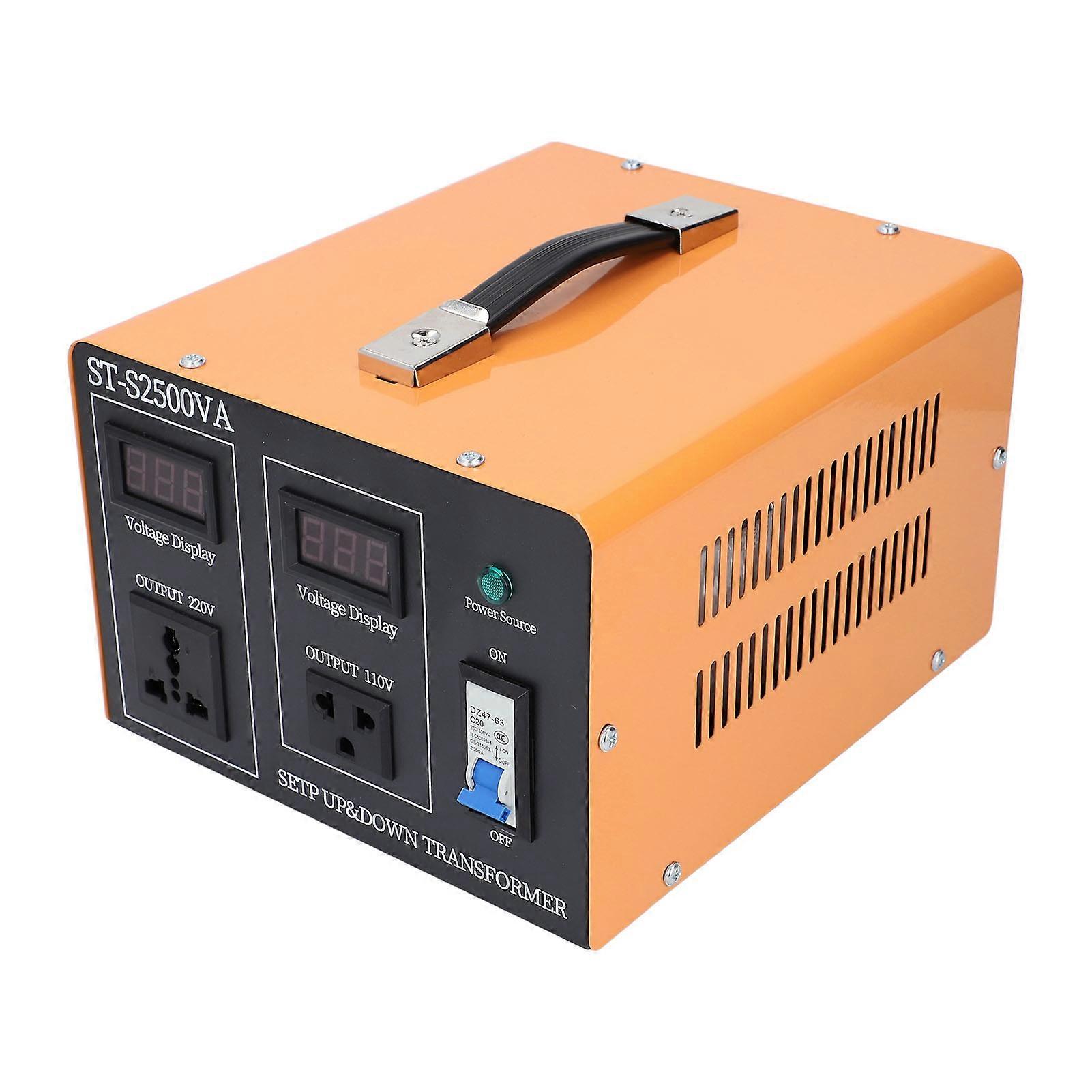 Voltage Converter Transformer ST-S2000VA 2000W Red Copper Iron