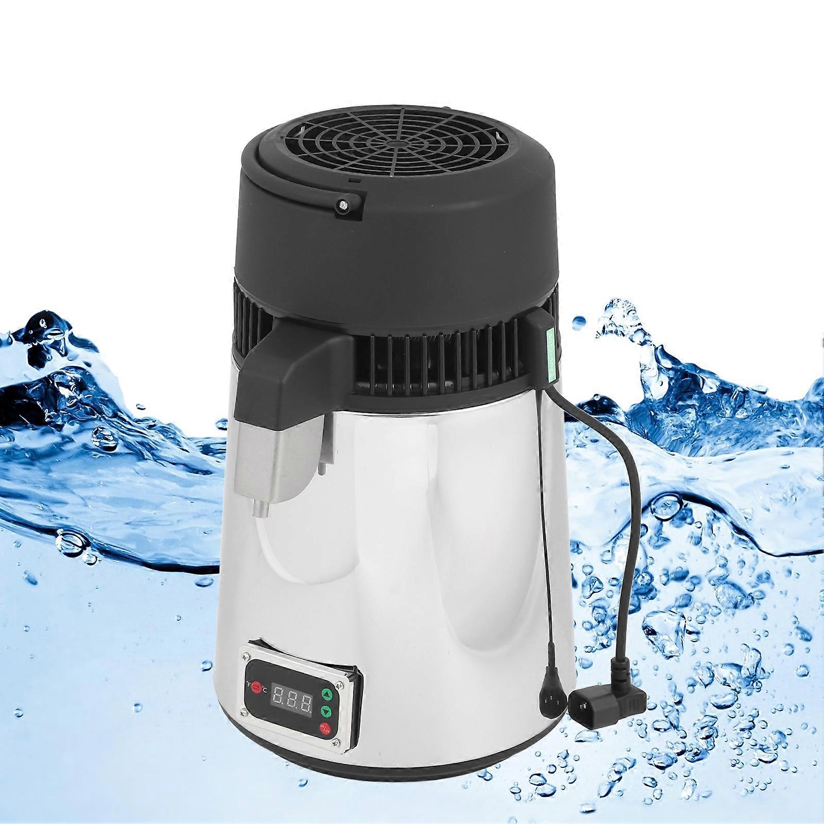 750W 4L Stainless Steel Water Distiller with Glass Container