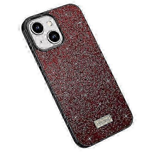 For iPhone 15 SULADA Glittery PC + TPU + Handmade Leather Mobile Phone Case miao7