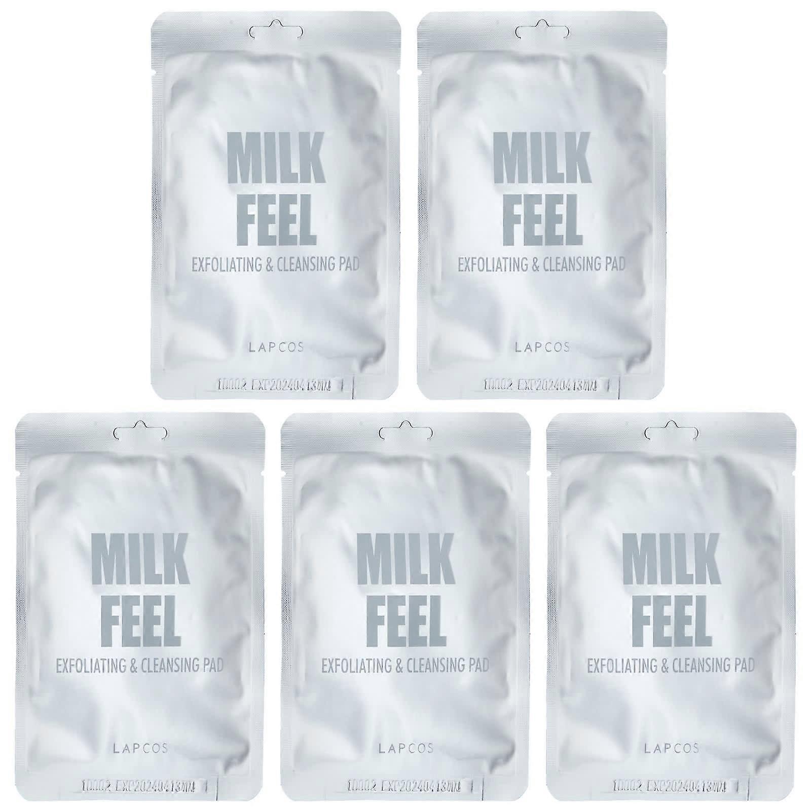 Milk Feel, Exfoliating & Cleansing Pad, 5 Pads, 0.24 oz (7 g) Each