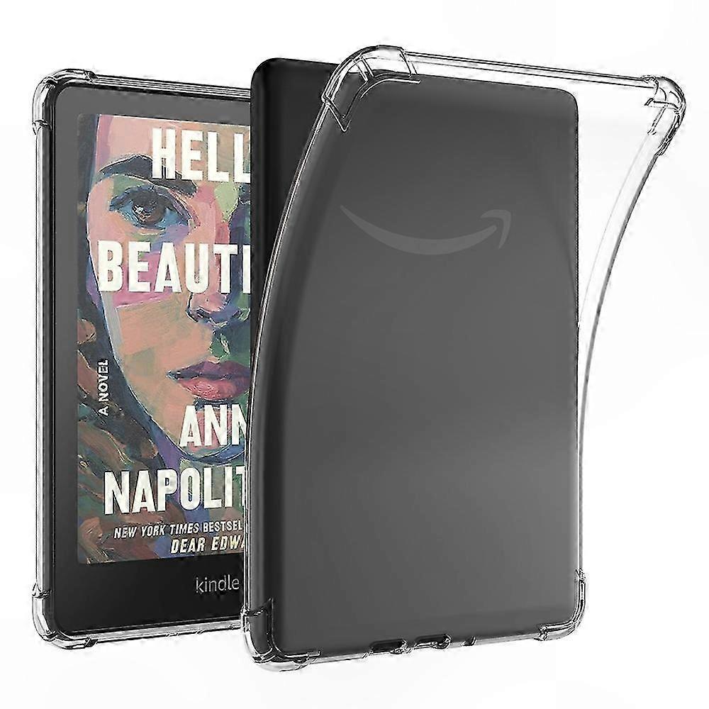 Clear TPU Shockproof Case for 2024 Kindle Paperwhite E-Reader with Four Corner Protection Soft Cover