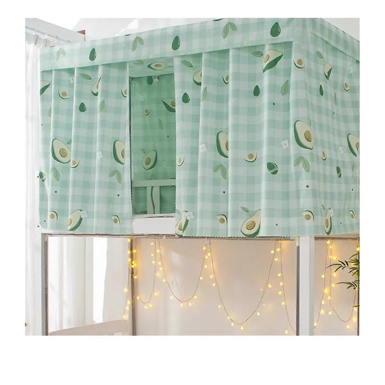 Bunk Bed Curtains Printed Dormitory Canopy With Rope And Clasp For 4/4.5 Inch Bunk Shade Cloth 1.35m Color 14
