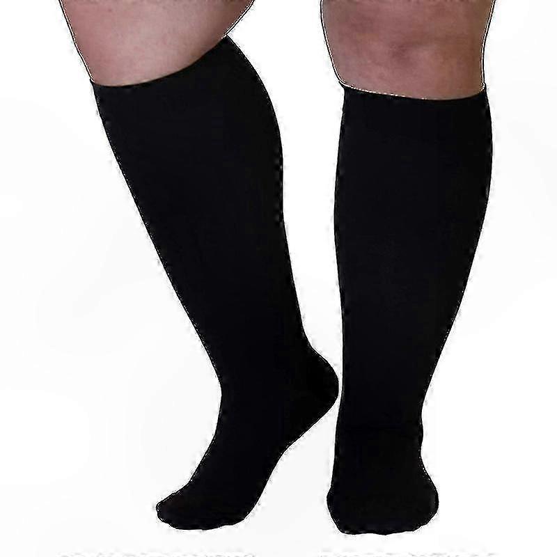 Extra Large Wide Calf Compression Socks 20-30 mmHg for Plus Size