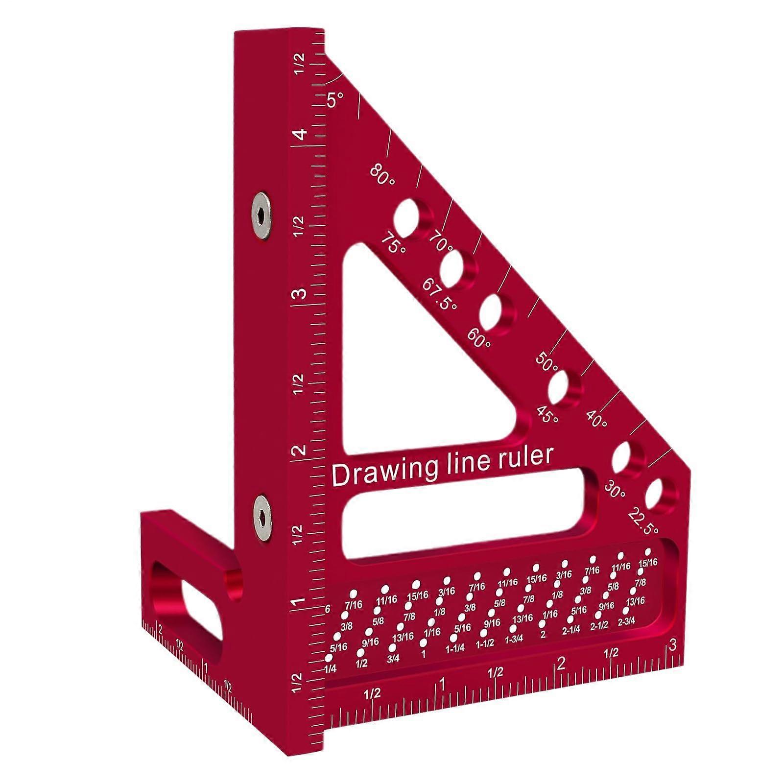 Square Protractor 8.8x7.7x12 Cm MultiAngle Aluminum Alloy Framing Ruler Furniture Design And Cabinet Making