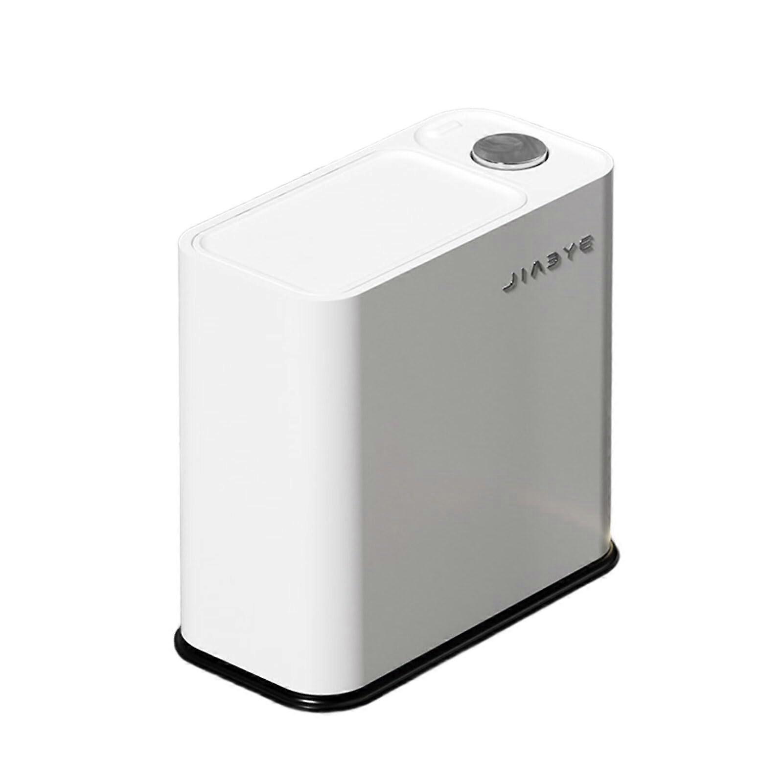 Bathroom Storage Bucket Garbage Can Slim Profile Narrow Trash Bin SpaceSaving PressingType Lid For Kitchen Or Toilet