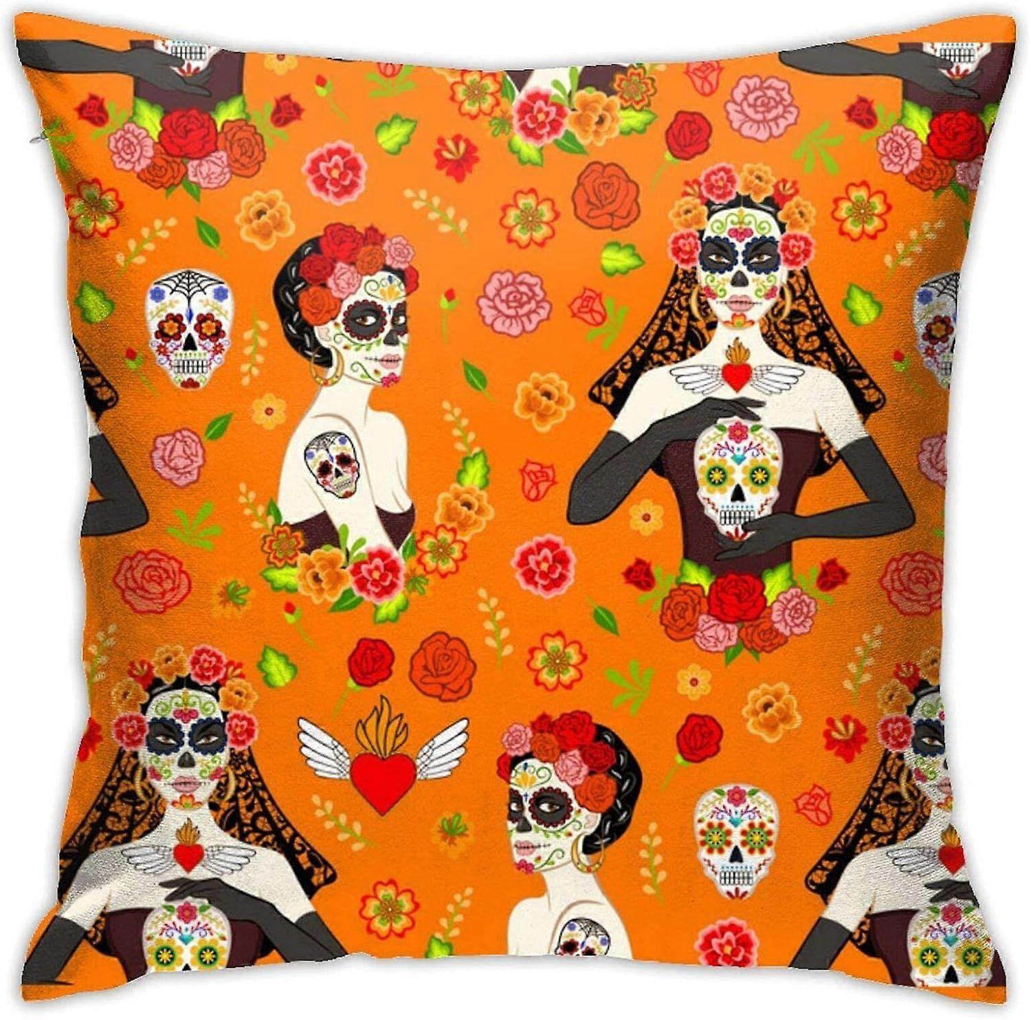 v237女性ディアロスムエルトススロー枕カバーホームリビングルーム寝室ソファチェア18X18インチ枕カバー45X45cm-TB237ij237