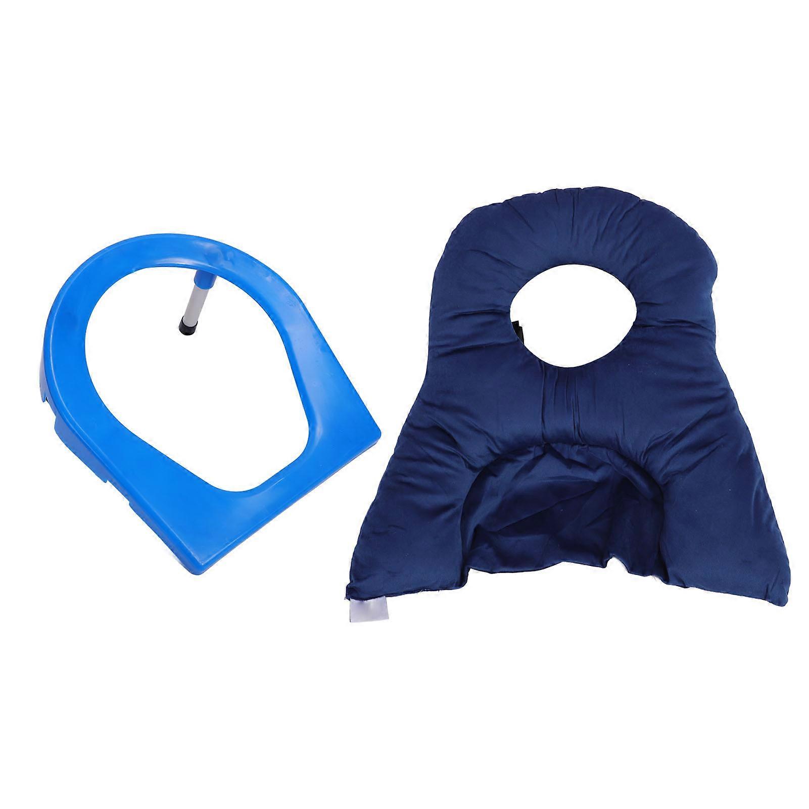 Face Down Pillow Soft Cotton Large Hollow Area Adjustable Height Prone Pillow for Sleeping Reading 