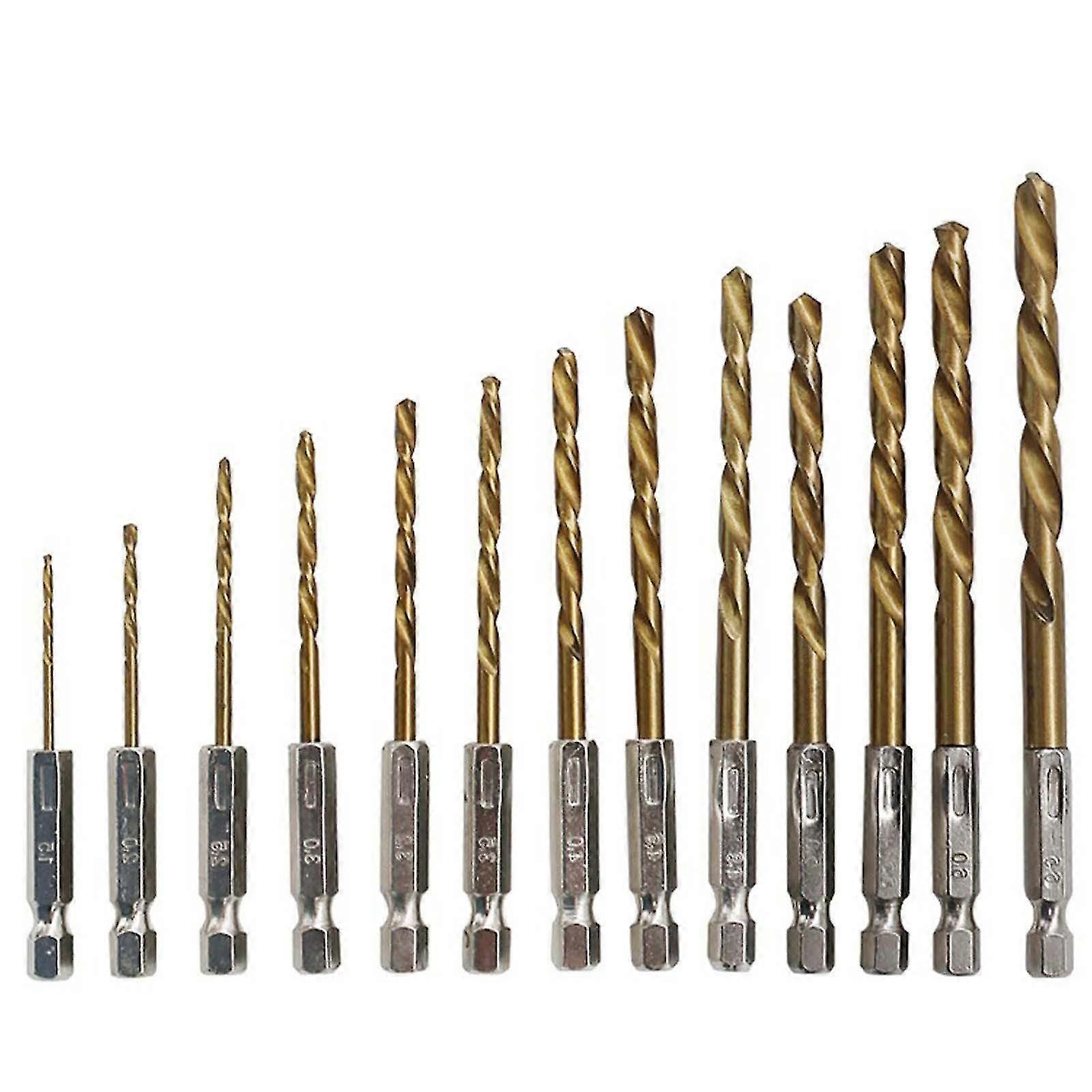 High Speed Steel Titanium Coated Hex Shank Screwdriver Drill Bit