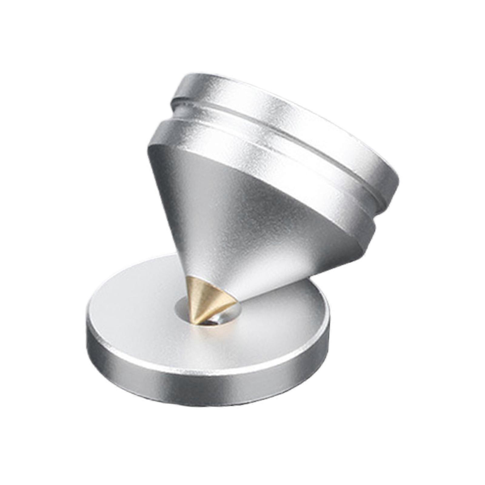 Aluminum Vibration Isolation Feet For Speaker Stands Book Shelf Speaker Pad Slip proof Design And Multiple Color Option  Silver