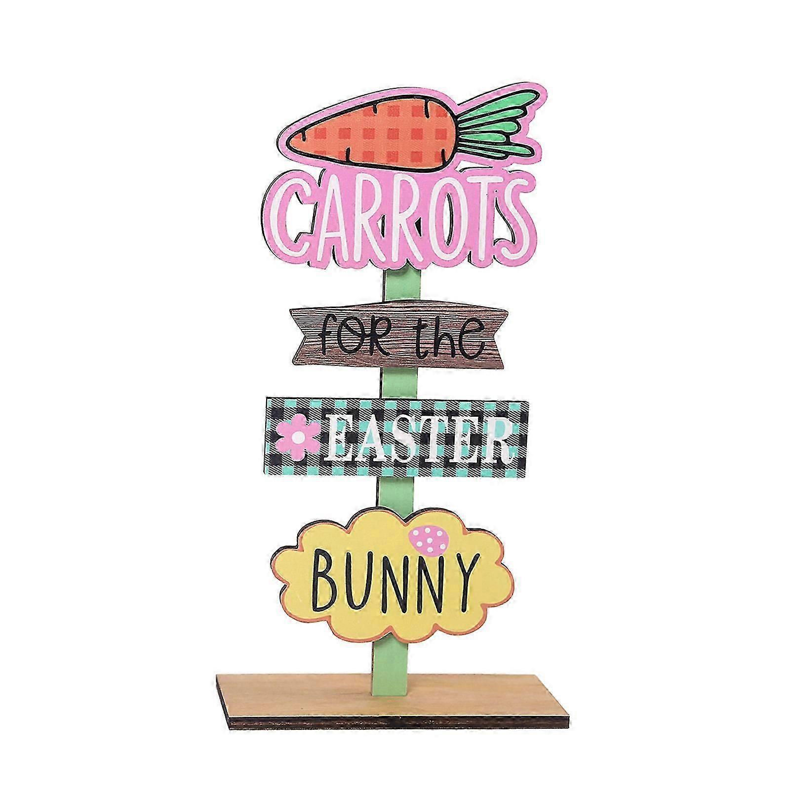 Natural Wood Easters Decoration Bookshelf Display Ornament Easters Charm Decors Suitable compatible Living Room Dining Table hk