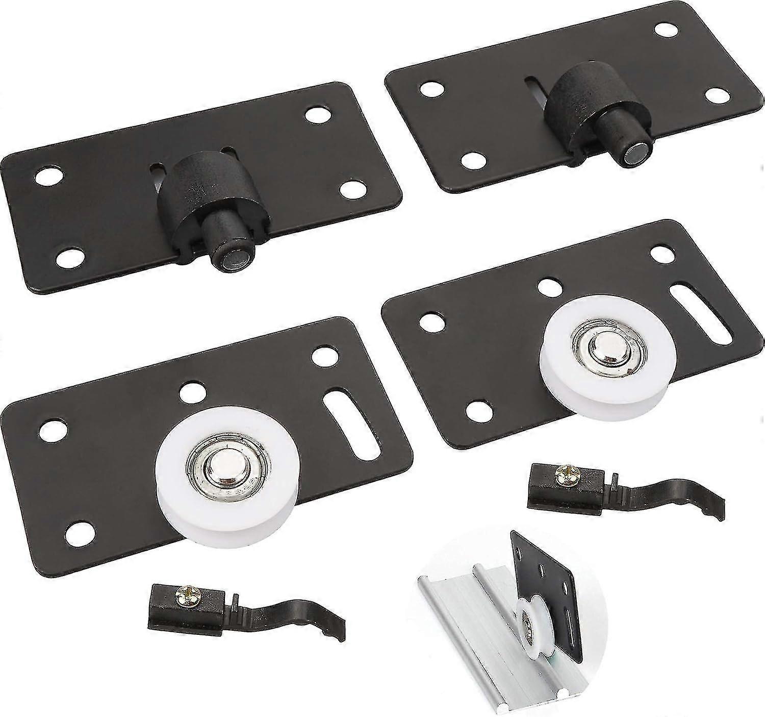 Mute sliding rollers for wardrobe - 30mm nylon cupboard door wheels set