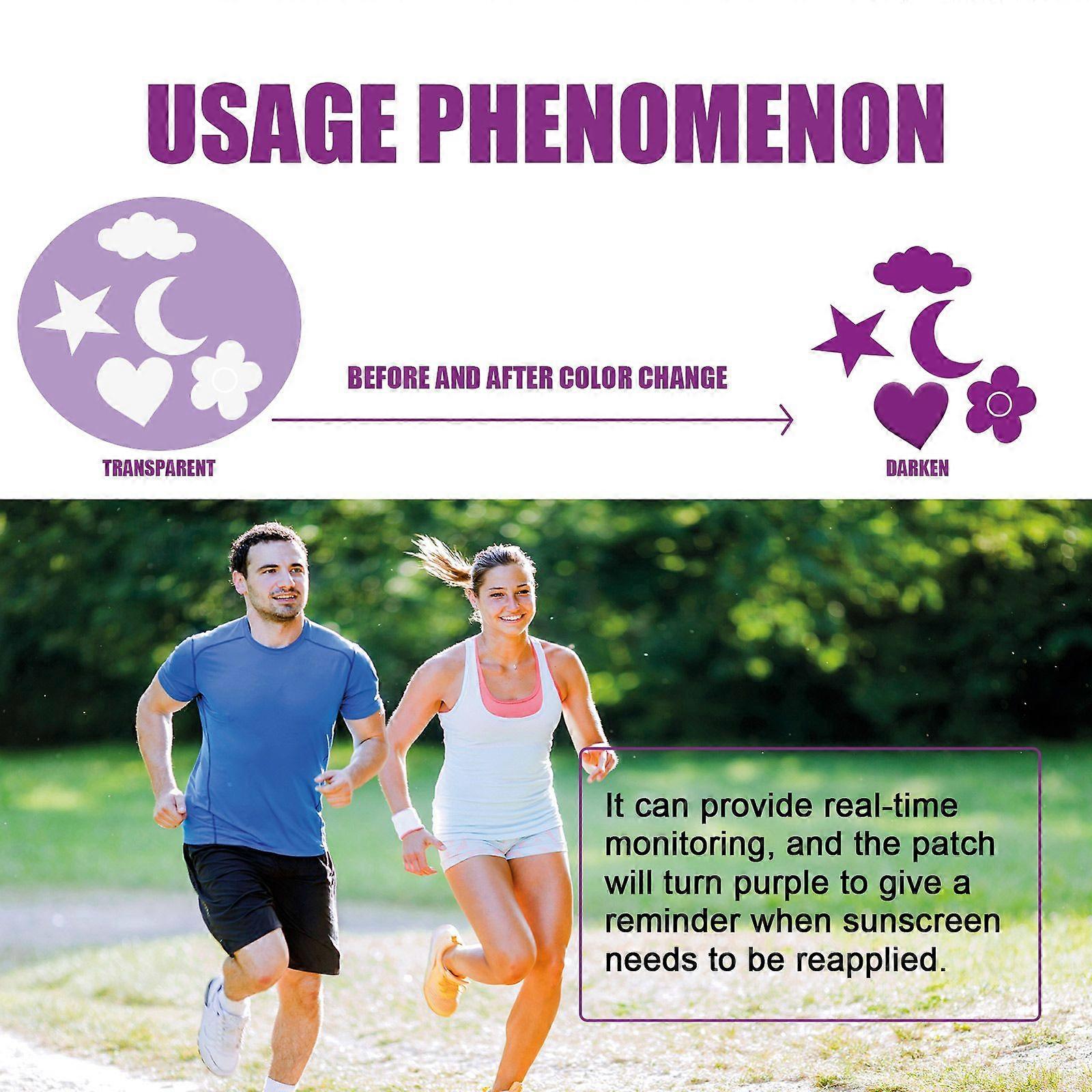 Ouhoe Uv Detection Patch For Facial And Body Skin Protection, Outdoor Uv Resistance Photosensitive Color-Changing Patch