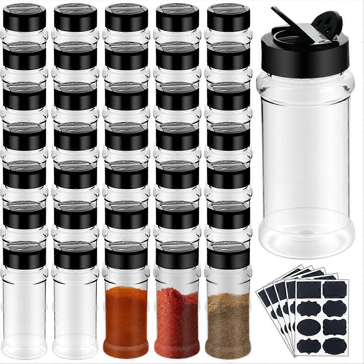 36 Pack 3 Oz Plastic Spice Jars Bottle Empty Seasoning Bottles Containers Small Clear Spice Shaker