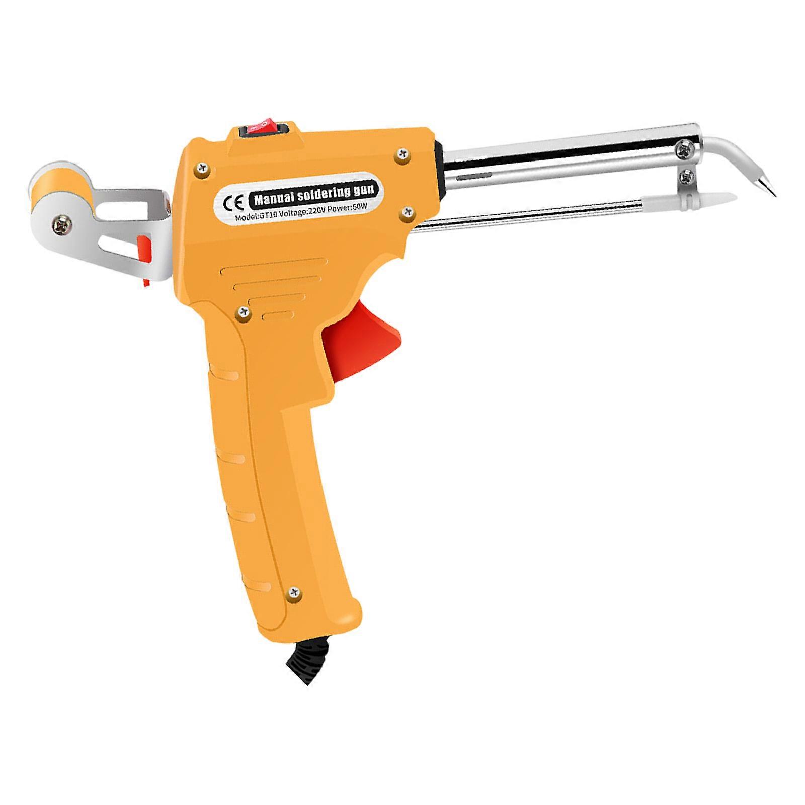 Soldering Iron Kit Multifunction Soldering Iron Soldering Guns Set Automatic Soldering Guns 480℃ Adjustable Temperature  Yellow