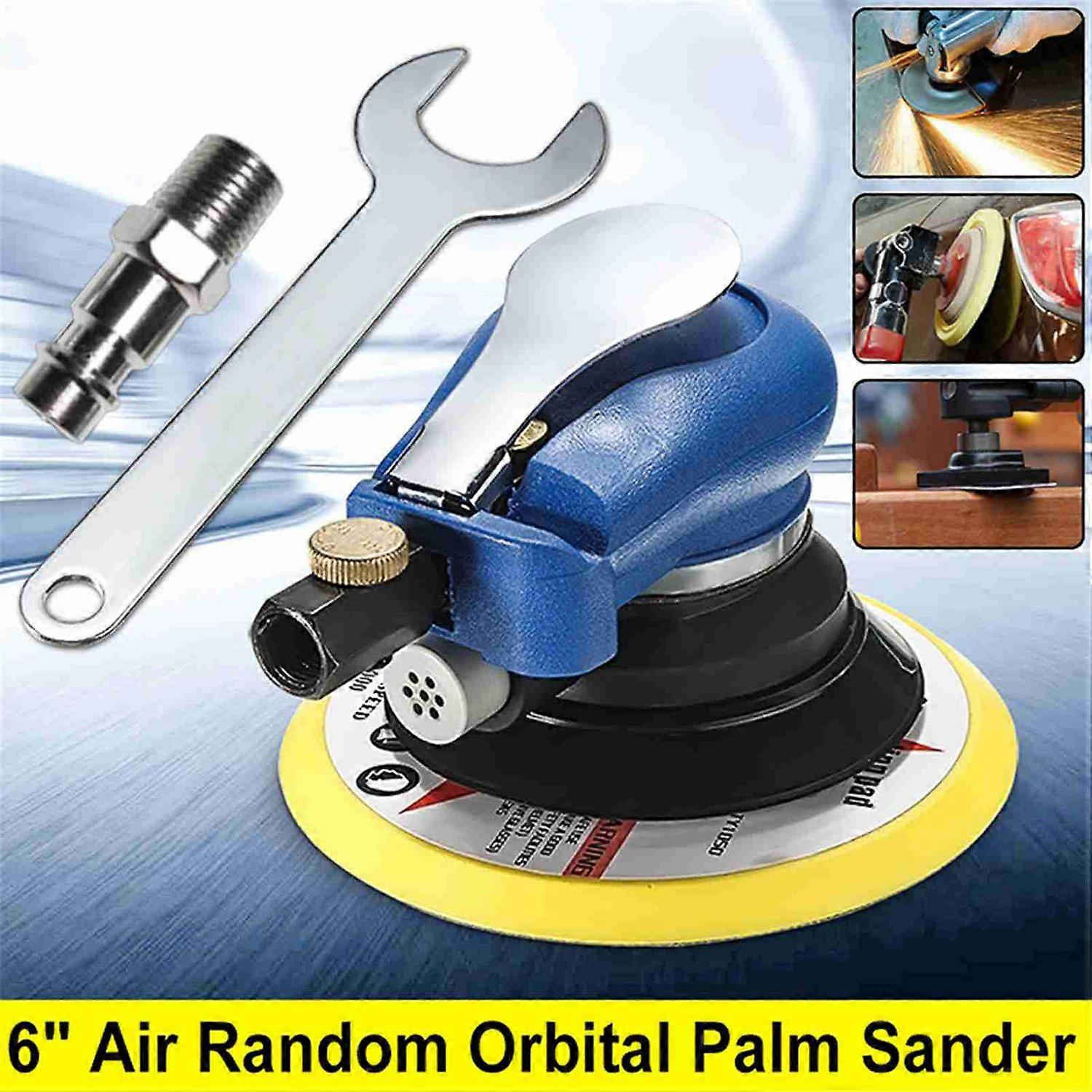 6in Air Palm Sander High Speed Air Random Orbital Palm Sander for Waxing Polishing